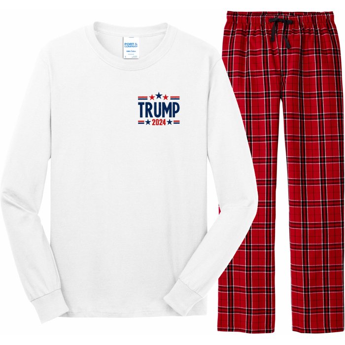 Im Voting For The Felon Trump 2024 Election (Front And Back) Long Sleeve Pajama Set