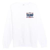 Im Voting For The Felon Trump 2024 Election (Front And Back) Premium Crewneck Sweatshirt