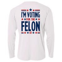 Im Voting For The Felon Trump 2024 Election (Front And Back) Cooling Performance Long Sleeve Crew