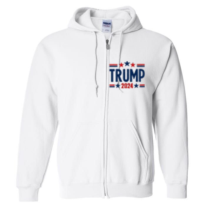 Im Voting For The Felon Trump 2024 Election (Front And Back) Full Zip Hoodie