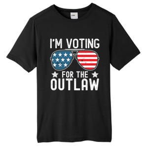 IM Voting For The Outlaw Funny Gift Fourth Of July Trump 2024 Great Gift Tall Fusion ChromaSoft Performance T-Shirt