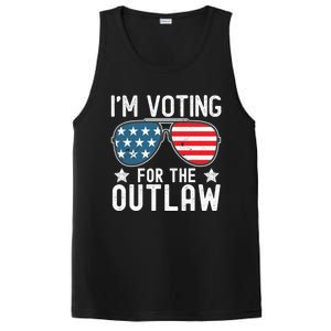 IM Voting For The Outlaw Funny Gift Fourth Of July Trump 2024 Great Gift PosiCharge Competitor Tank