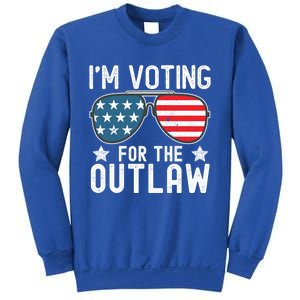 IM Voting For The Outlaw Funny Gift Fourth Of July Trump 2024 Great Gift Sweatshirt