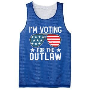 IM Voting For The Outlaw Funny Gift Fourth Of July Trump 2024 Great Gift Mesh Reversible Basketball Jersey Tank