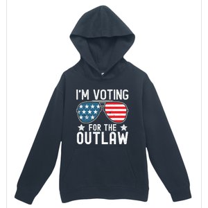 IM Voting For The Outlaw Funny Gift Fourth Of July Trump 2024 Great Gift Urban Pullover Hoodie