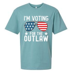 IM Voting For The Outlaw Funny Gift Fourth Of July Trump 2024 Great Gift Sueded Cloud Jersey T-Shirt