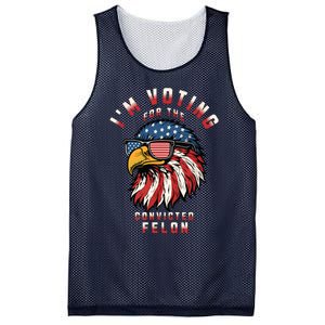 Im Voting For The Convicted Felon Funny Pro Trump 2024 Mesh Reversible Basketball Jersey Tank