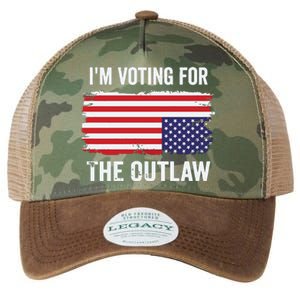 IM Voting For The Outlaw President Trump Legacy Tie Dye Trucker Hat