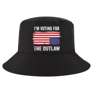 IM Voting For The Outlaw President Trump Cool Comfort Performance Bucket Hat