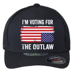 IM Voting For The Outlaw President Trump Flexfit Unipanel Trucker Cap