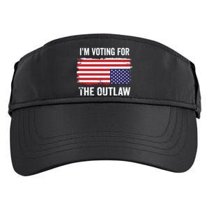 IM Voting For The Outlaw President Trump Adult Drive Performance Visor