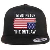 IM Voting For The Outlaw President Trump Flat Bill Trucker Hat