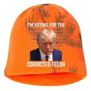 Im Voting For The Convicted Felon Funny Pro 2024 Kati - Camo Knit Beanie