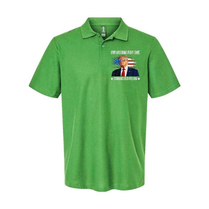 IM Voting For The Convicted Felon Funny Pro 2024 Softstyle Adult Sport Polo