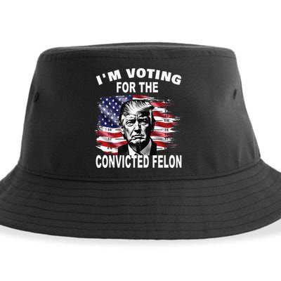 IM Voting For The Convicted Felon 2024 Sustainable Bucket Hat