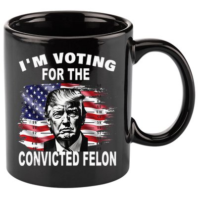 IM Voting For The Convicted Felon 2024 11oz C Handle Ceramic Mug