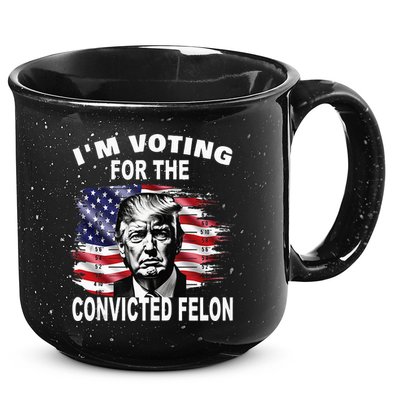 IM Voting For The Convicted Felon 2024 15oz Campfire Ceramic Mug
