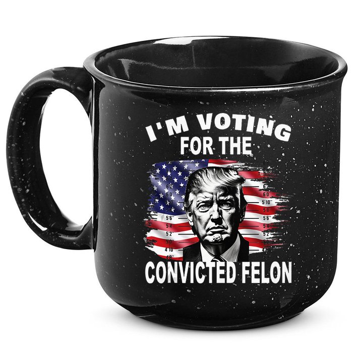 IM Voting For The Convicted Felon 2024 15oz Campfire Ceramic Mug