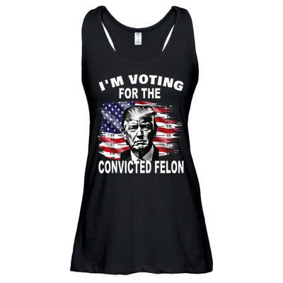 IM Voting For The Convicted Felon 2024 Ladies Essential Flowy Tank