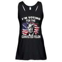 IM Voting For The Convicted Felon 2024 Ladies Essential Flowy Tank