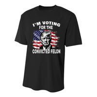 IM Voting For The Convicted Felon 2024 Youth Performance Sprint T-Shirt