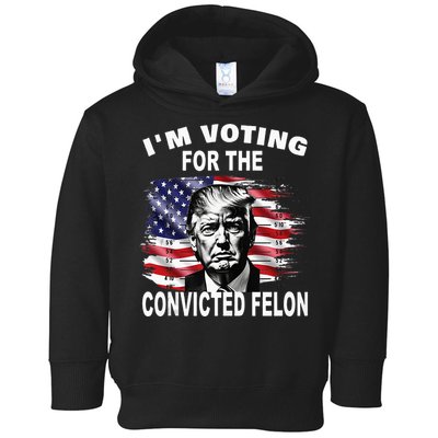 IM Voting For The Convicted Felon 2024 Toddler Hoodie