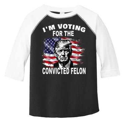IM Voting For The Convicted Felon 2024 Toddler Fine Jersey T-Shirt