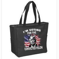 IM Voting For The Convicted Felon 2024 Zip Tote Bag