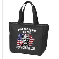IM Voting For The Convicted Felon 2024 Zip Tote Bag