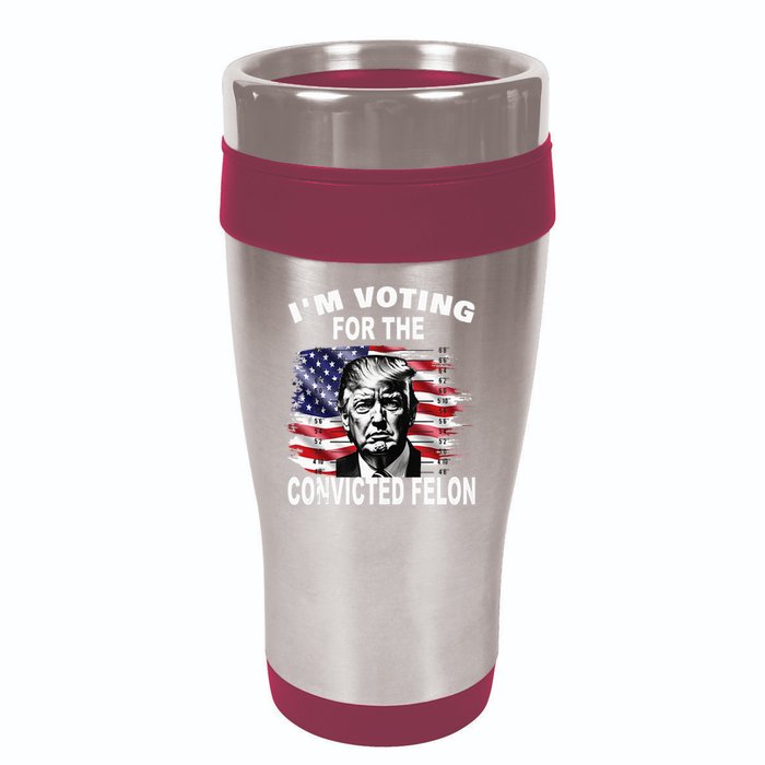 IM Voting For The Convicted Felon 2024 16oz Travel Tumbler