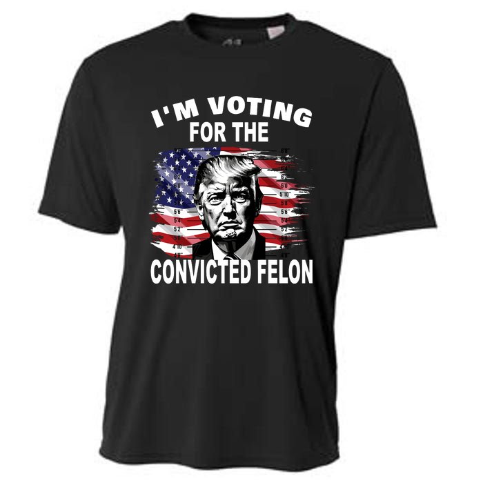 IM Voting For The Convicted Felon 2024 Funny Trump Cooling Performance Crew T-Shirt