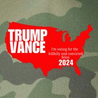 Im Voting For The Hillbilly And Convicted Felon Red Usa Map Legacy Tie Dye Trucker Hat