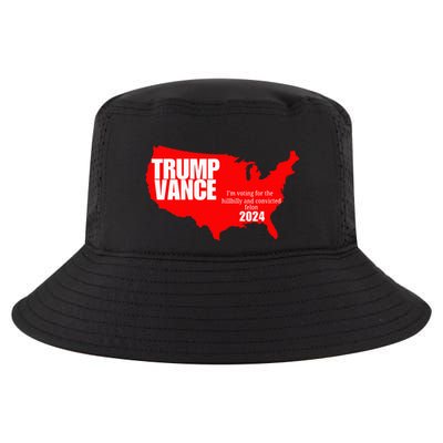 Im Voting For The Hillbilly And Convicted Felon Red Usa Map Cool Comfort Performance Bucket Hat