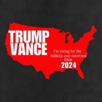 Im Voting For The Hillbilly And Convicted Felon Red Usa Map Cool Comfort Performance Bucket Hat