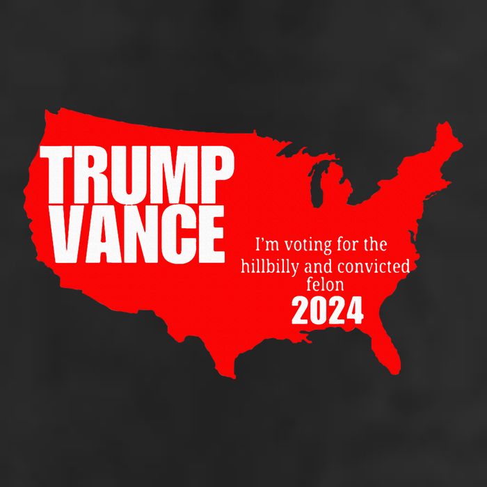 Im Voting For The Hillbilly And Convicted Felon Red Usa Map Cool Comfort Performance Bucket Hat