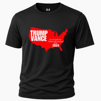 Im Voting For The Hillbilly And Convicted Felon Red Usa Map Performance Shirt