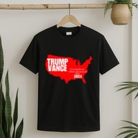 Im Voting For The Hillbilly And Convicted Felon Red Usa Map T-Shirt