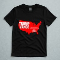 Im Voting For The Hillbilly And Convicted Felon Red Usa Map T-Shirt