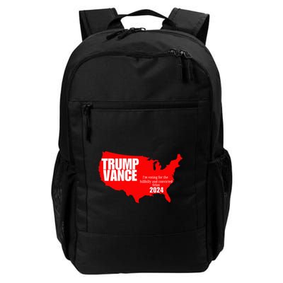 Im Voting For The Hillbilly And Convicted Felon Red Usa Map Backpack