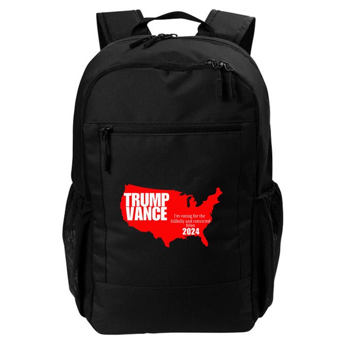 Im Voting For The Hillbilly And Convicted Felon Red Usa Map Backpack