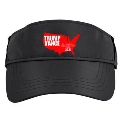 Im Voting For The Hillbilly And Convicted Felon Red Usa Map Adult Drive Performance Visor