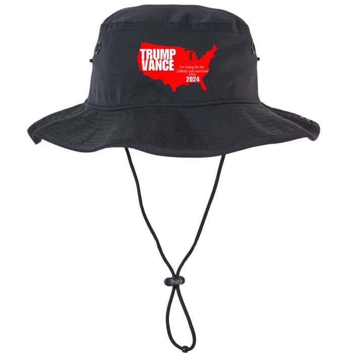 Im Voting For The Hillbilly And Convicted Felon Red Usa Map Bucket Hat