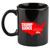 Im Voting For The Hillbilly And Convicted Felon Red Usa Map 11oz C Handle Ceramic Mug