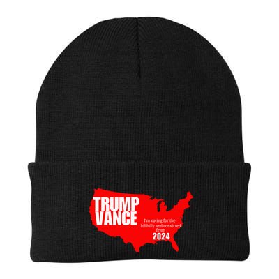 Im Voting For The Hillbilly And Convicted Felon Red Usa Map Beanie