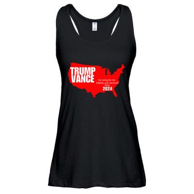 Im Voting For The Hillbilly And Convicted Felon Red Usa Map Ladies Essential Flowy Tank