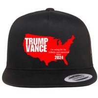 Im Voting For The Hillbilly And Convicted Felon Red Usa Map Flatbill Hat