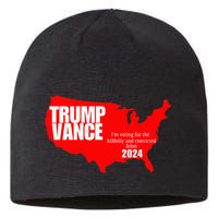 Im Voting For The Hillbilly And Convicted Felon Red Usa Map Sustainable Beanie
