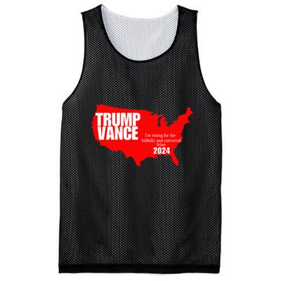 Im Voting For The Hillbilly And Convicted Felon Red Usa Map Mesh Reversible Basketball Jersey Tank