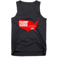 Im Voting For The Hillbilly And Convicted Felon Red Usa Map Tank Top