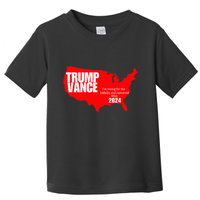 Im Voting For The Hillbilly And Convicted Felon Red Usa Map Toddler T-Shirt